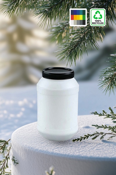 ПНД Банка Б-020 2 кг, комплект с крышкой, белый